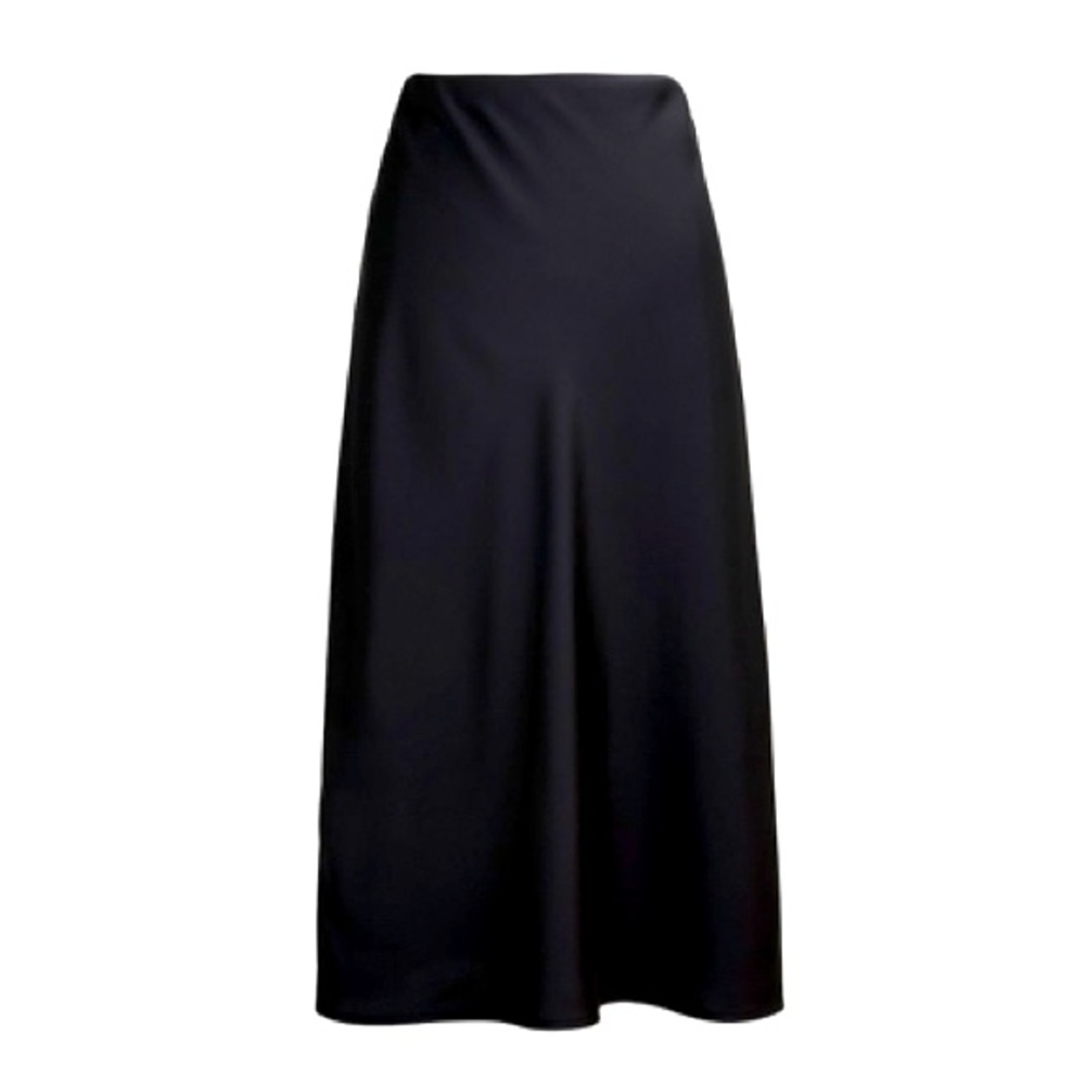 Black midi slip Skirt